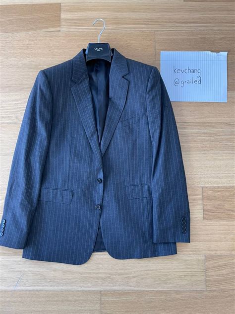 celine pinstripe blazer|Celine Pinstripe Blazer .